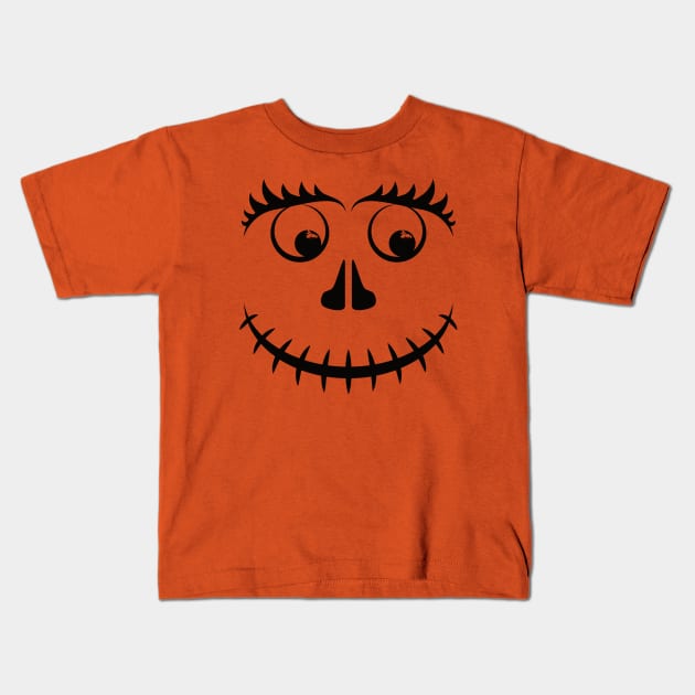 Halloween Smiley Face Kids T-Shirt by dkdesigns27